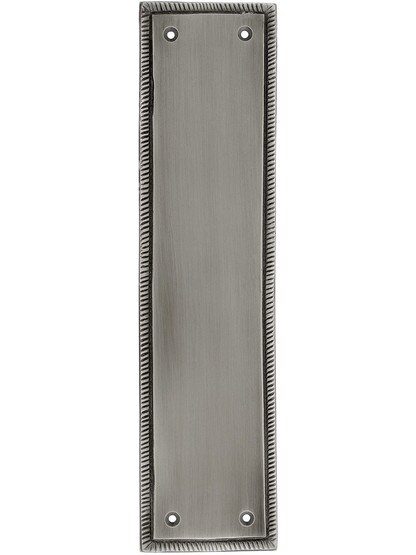 12 inch Rope Push Plate In Antique Pewter.